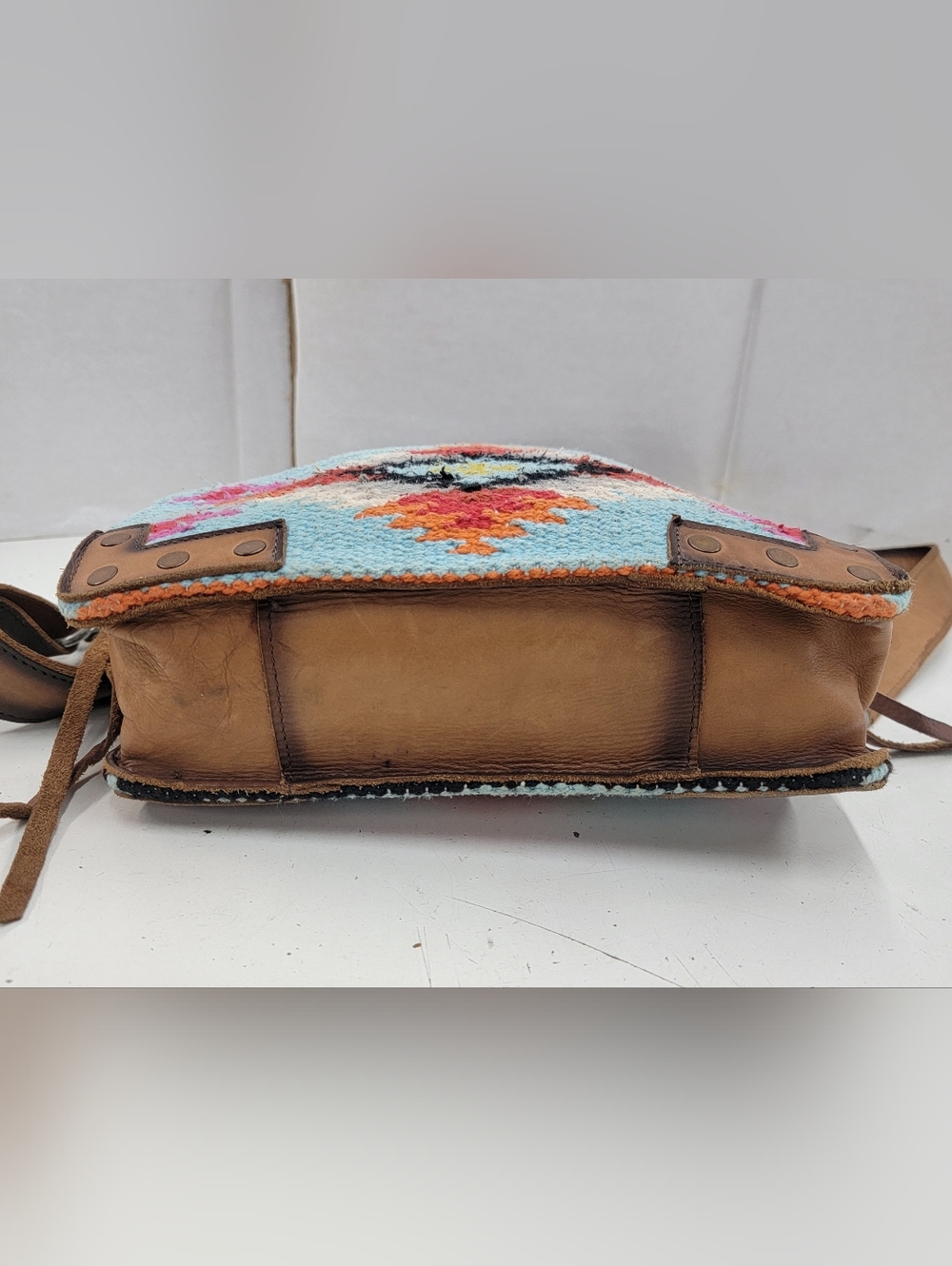 **SOLD******Southwestern Saddle Blanket Crossbody Bag - Picture 9 of 16
